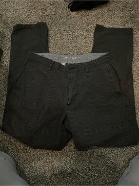 Old Navy Men's Charcoal Micro-Check Dress Pants
